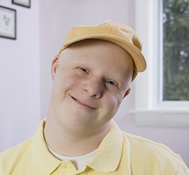 Adult with a disability smiling