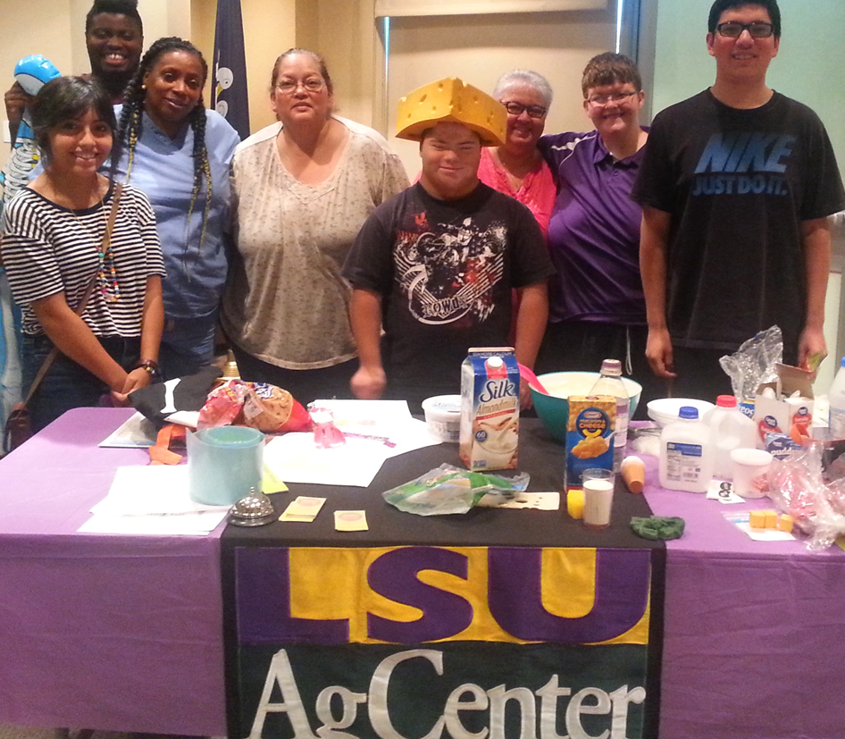 Joel Casteneda with other self-advocates and family members at LSU Ag Healthy Foods Workshop Series