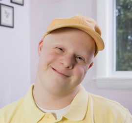 Adult with a disability smiling