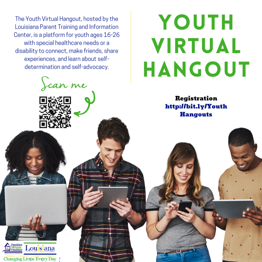 Youth Virtual hangout flyer
